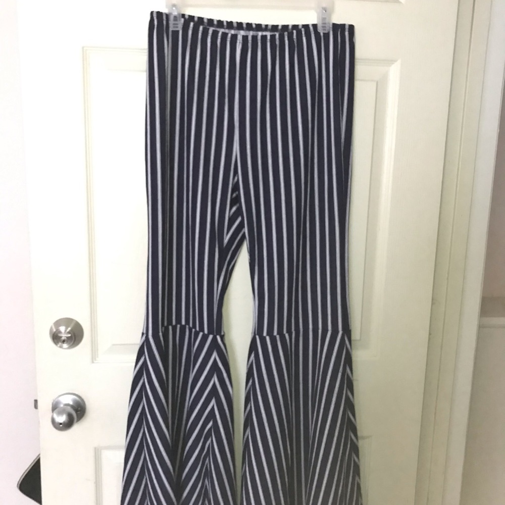 Blue Flared Pants